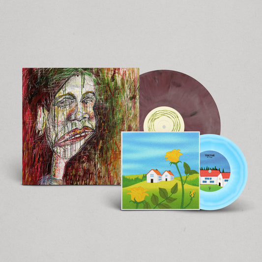 Teethe: S/T Purple LP + Tag / Lucky Blue 7"
