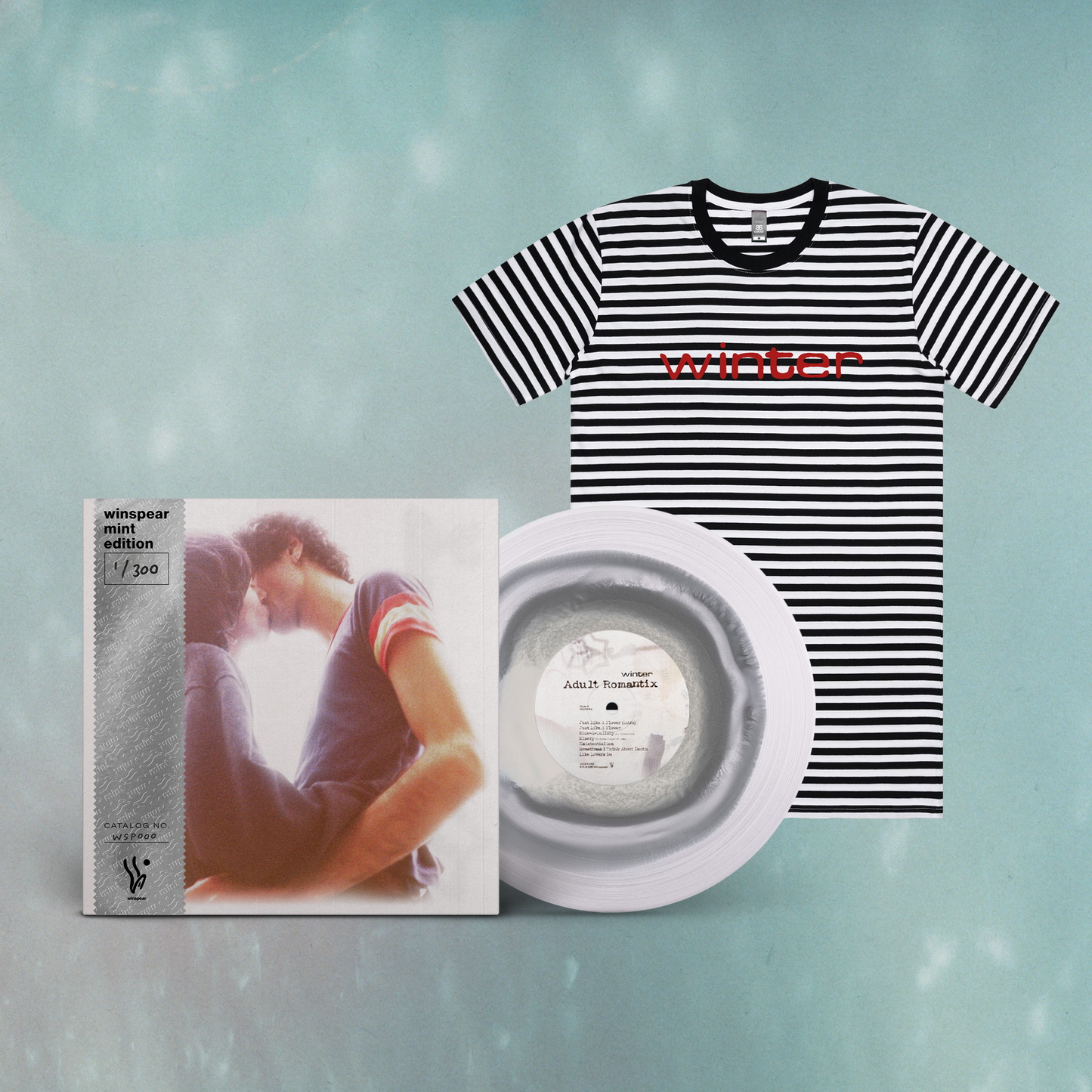 Adult Romantix Bundle: Mint Edition Vinyl + Striped Tee