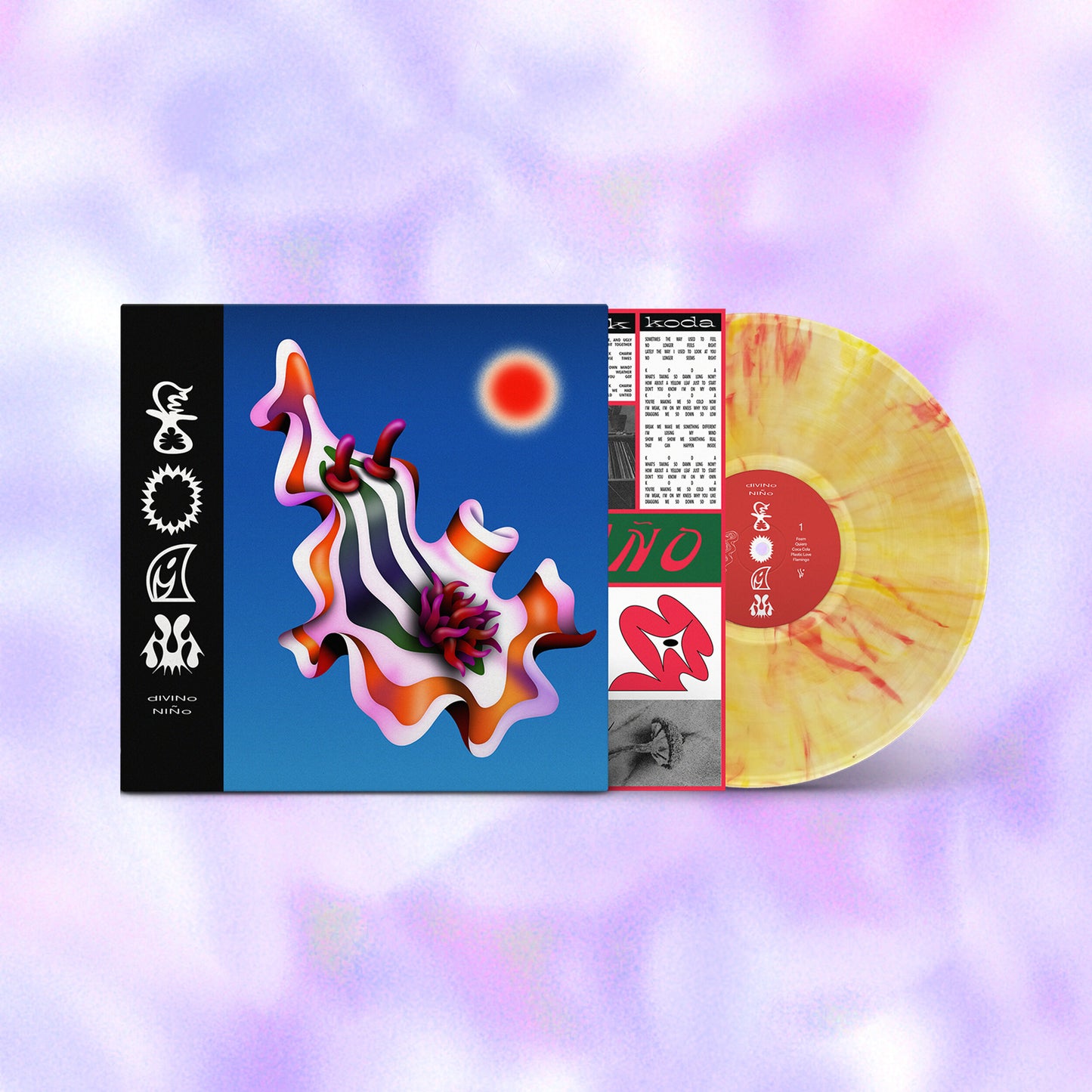 'Foam' Red/Yellow Swirl Viny